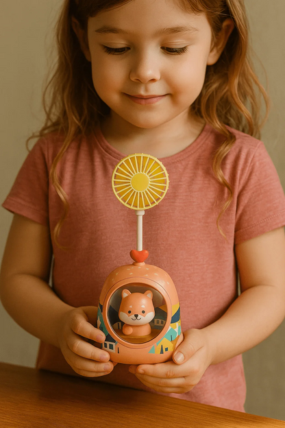 Mini Cartoon Animal Fan